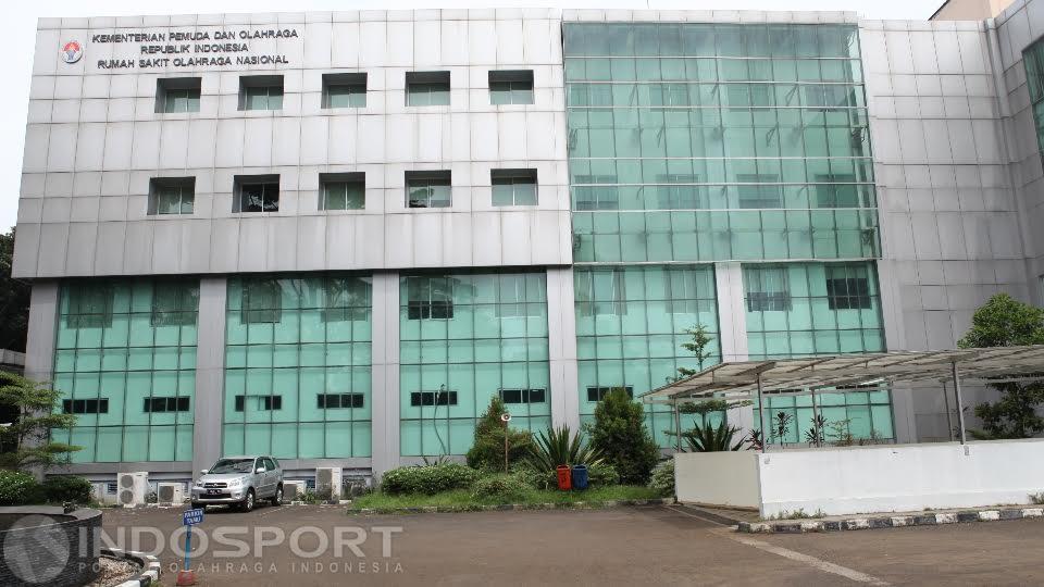 Tampak luar Rumah Sakit Olahraga Nasional (RSON) yang terletak di kawasan Cibubur, Jakarta.