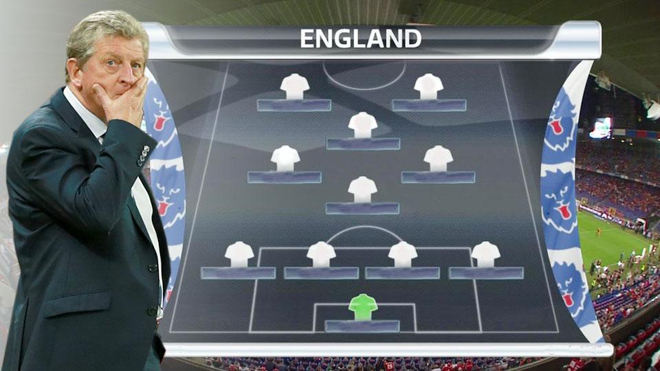 Roy Hodgson dan Starting XI Inggris. Copyright: INTERNET