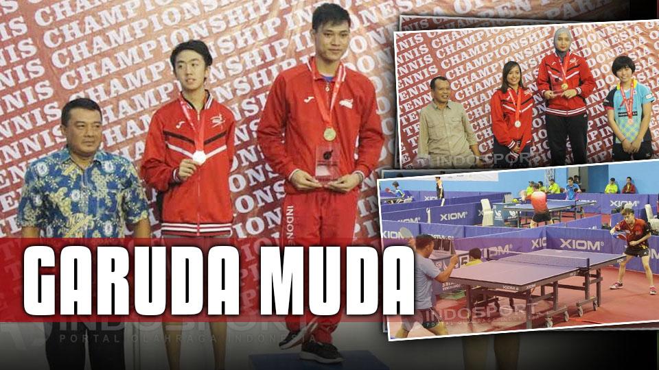 Pemain muda Tenis Meja Indonesia berhasil merebut medali dari tim Jepang. - INDOSPORT