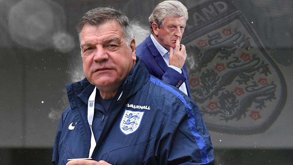 Pelatih Timnas Inggris, Sam Allardyce dan Roy Hodgson mantan pelatih Timnas Inggris. Copyright: INDOSPORT/INTERNET