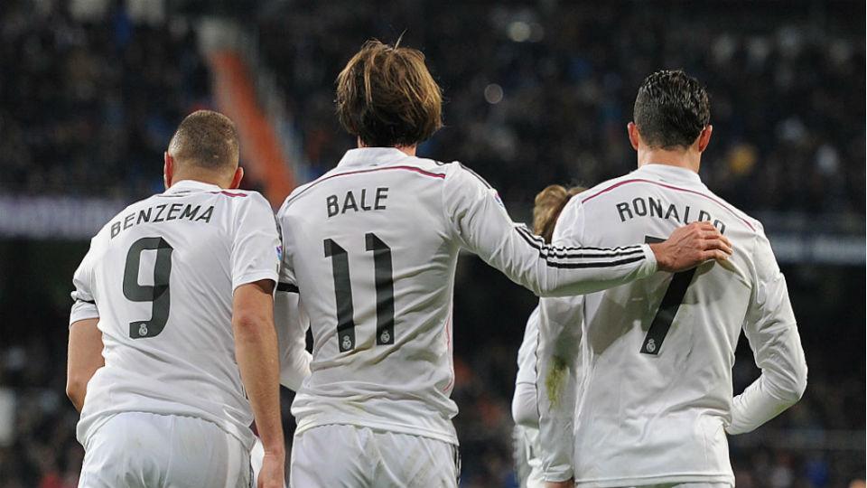 Karim Benzema, Gareth Bale, dan Cristiano Ronaldo. Copyright: internet