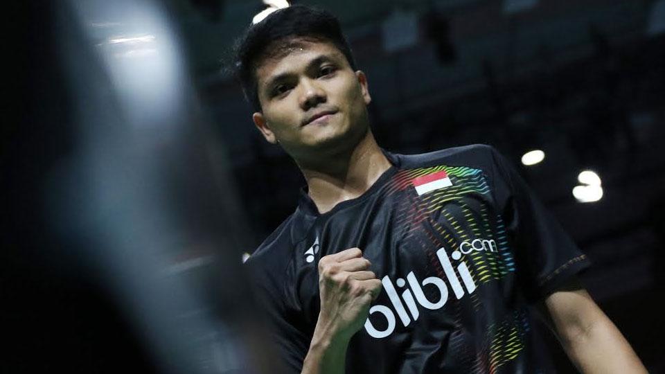 Pasangan ganda putra Indonesia, Angga Pratama/Ricky Karanda Suwardi di Denmar Open 2016.