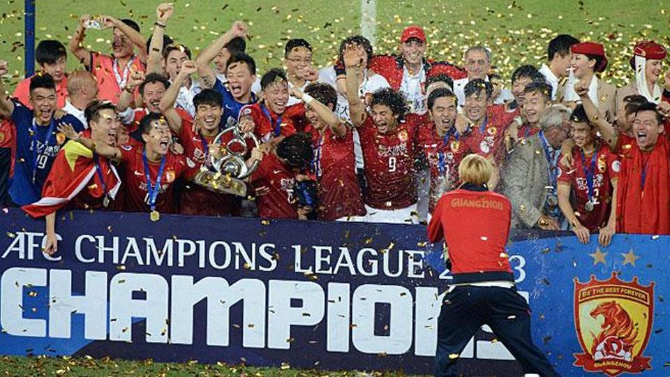 Guangzhou Evergrande Taobao tampil sebagai juara Liga Champions Asia 2015. Copyright: Internet