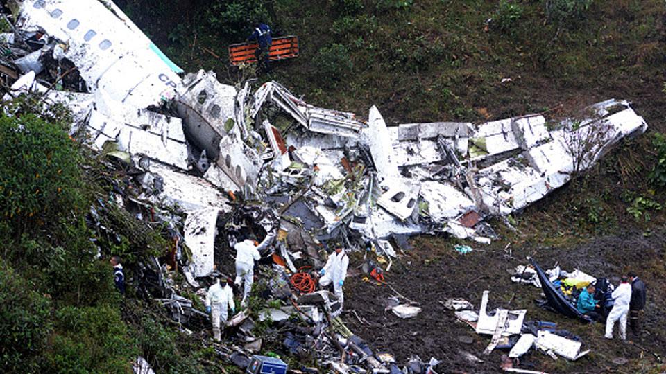 Pesawat yang membawa pemain Chapecoense. - INDOSPORT