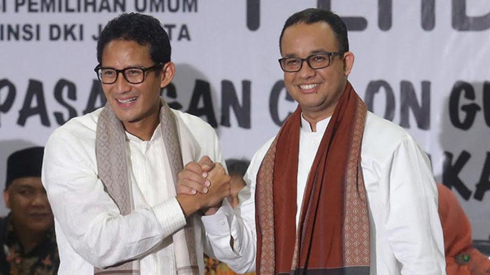 Pasangan Anies Baswedan-Sandiaga Uno Copyright: INTERNET