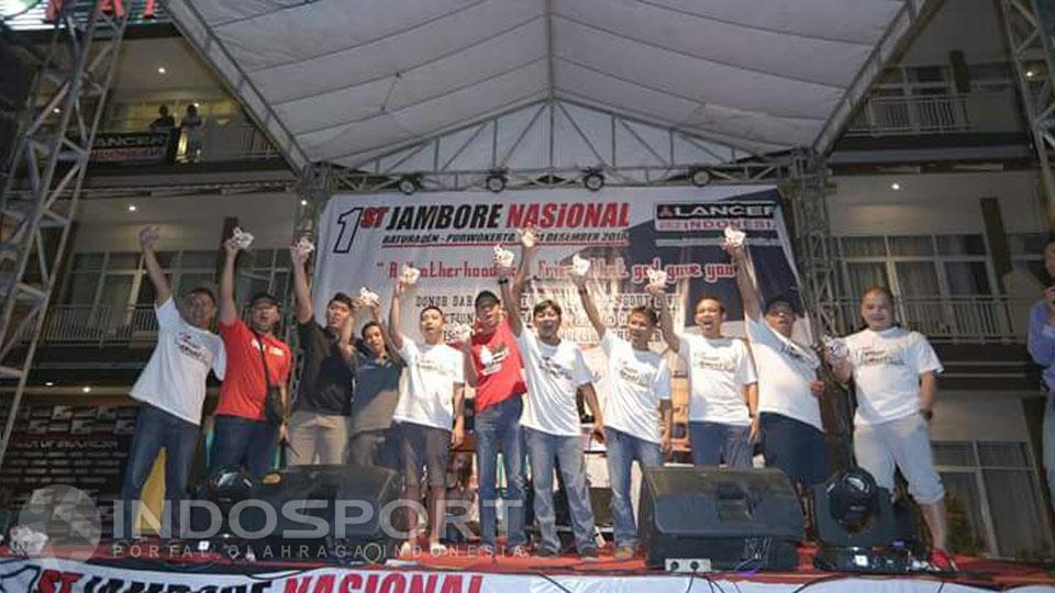 Peserta komunitas Lancer of Indonesia di acara Jambore Nasional.