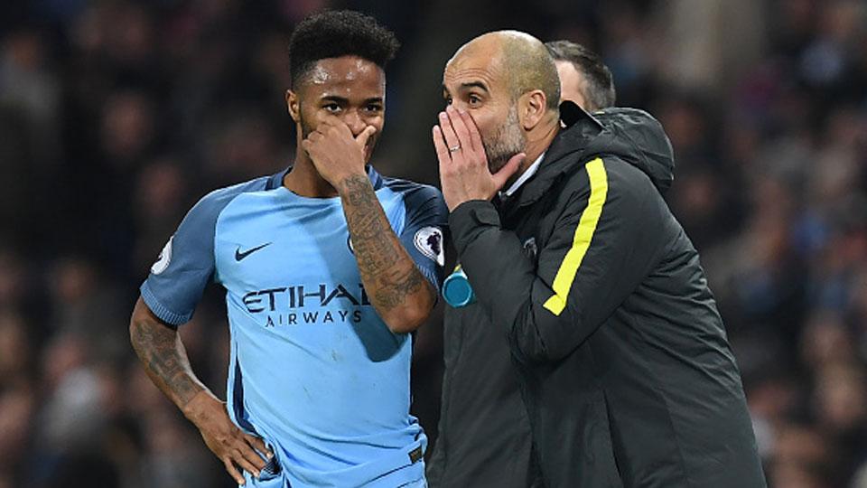 Raheem Sterling dan Pep Guardiola Copyright: Getty Images