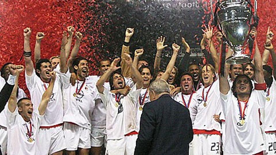 AC Milan juarai Liga Champions 2006-07 usai tekuk Liverpool 2-1 pada laga final di Stadiun Olimpiade Athena. Copyright: Istimewa