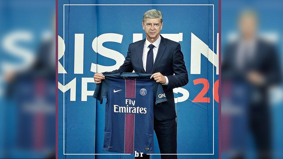 Arsene Wenger dikabarkan segera bergabung dengan PSG. Copyright: Twitter Bleacher Report