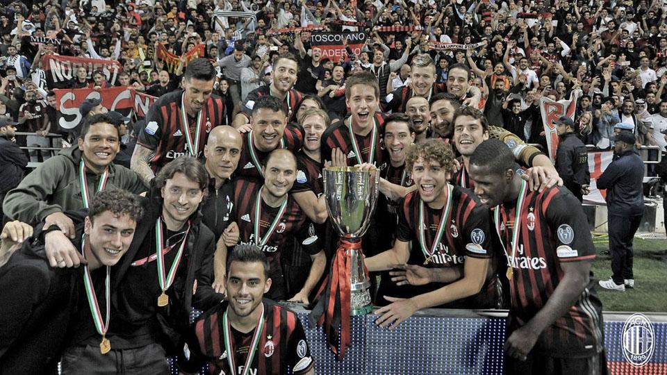 AC Milan berhasil memenangkan trofi Piala Super Italia 2016.