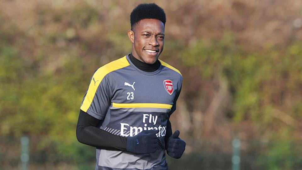 Danny Welbeck dalam sesi latihan. Copyright: Stuart MacFarlane/Arsenal FC via Getty Images