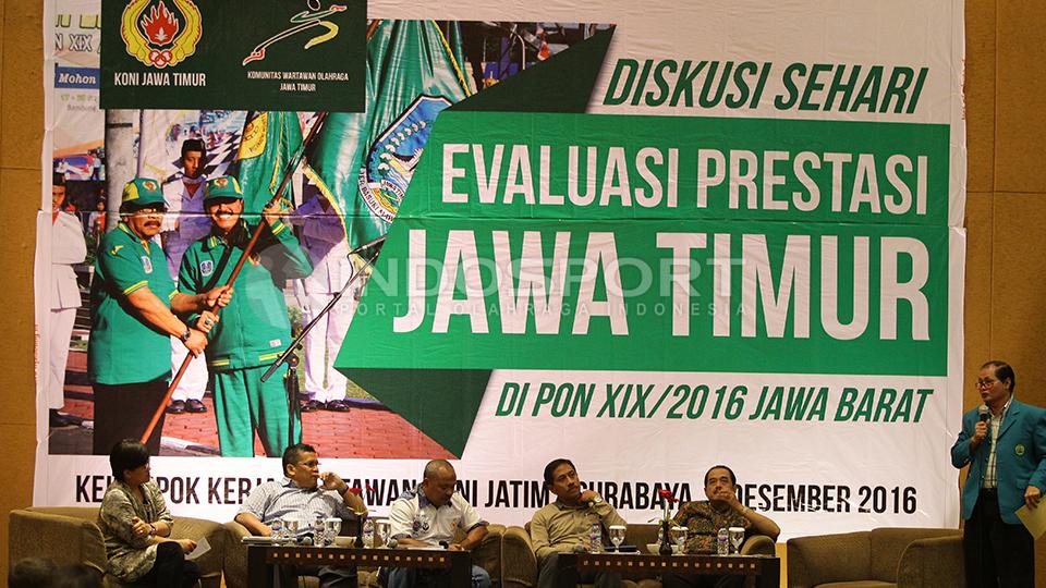 Diskusi Sehari evaluasi prestasi Jawa Timur yang digelar bulan Desember tahun silam.
