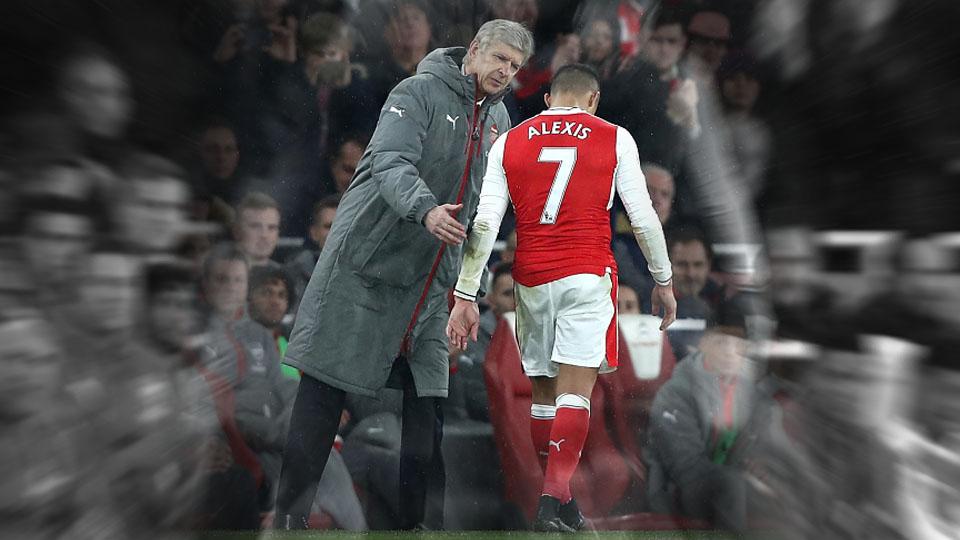 Arsene Wenger dan Alexis Sanchez (Arsenal)