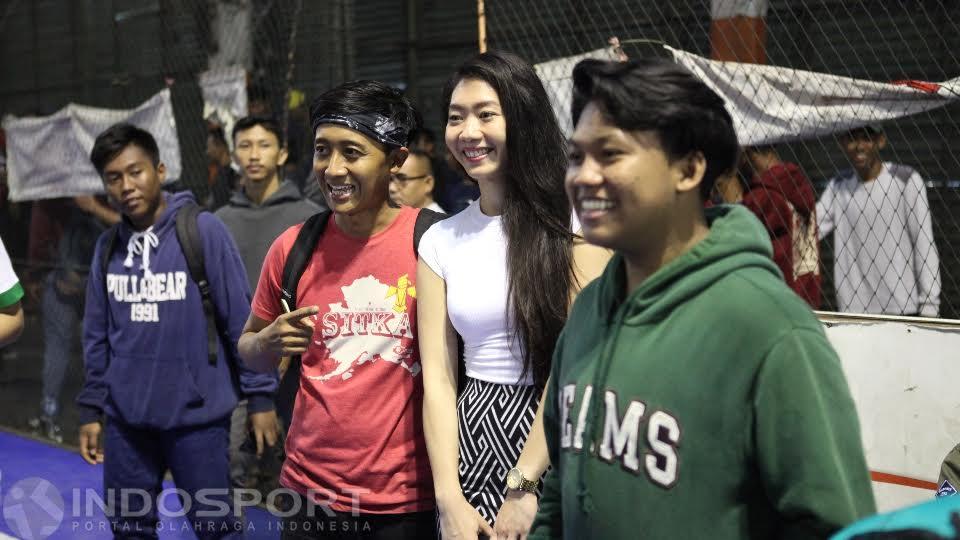 Pemain futsal putri, Fithri Syamsu hadir dalam laga uji coba.