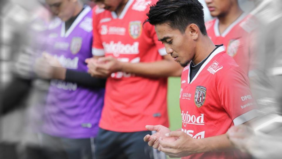M. Taufiq saat menjalani latihan perdana bersama Bali United.