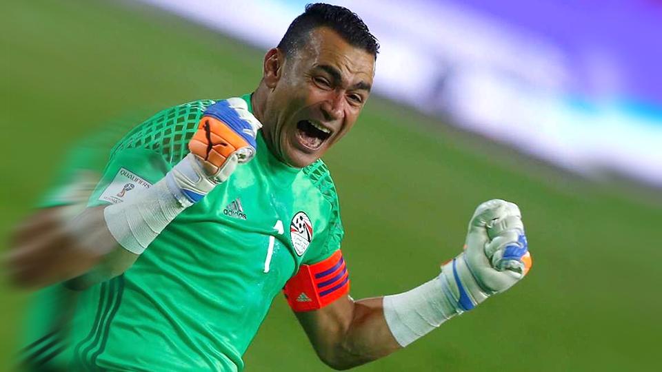 Essam El Hadary, kiper mesir yang menjadi pemain tertua di Piala Afrika 2017.