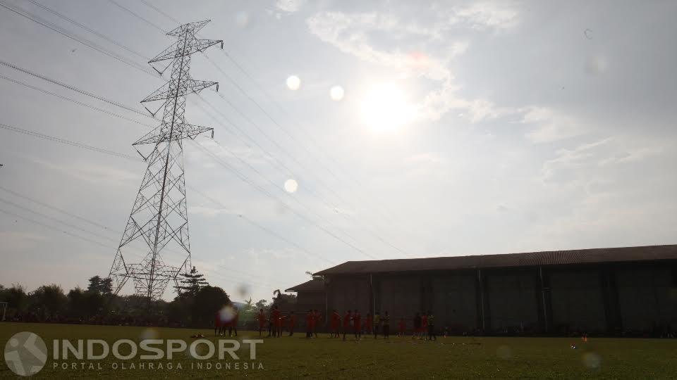 Situasi latihan kedua Persija Jakarta.