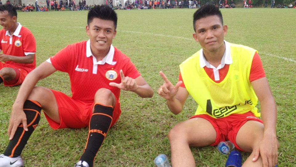 Jefri Kurniawan (kiri) dan Sandi Sute. Copyright: Twitter/@Persija_Jkt