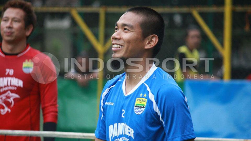 Wildansyah berlatih bersama Persib Bandung. Copyright: Muhammad Ginanjar/INDOSPORT