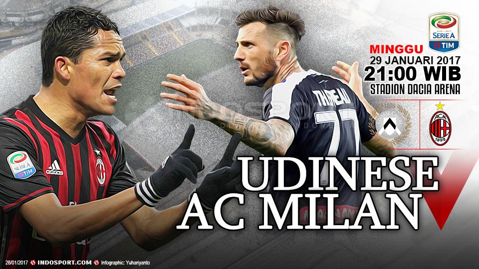 Prediksi Udinese vs AC Milan. - INDOSPORT