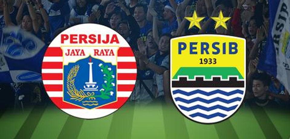 Logo Persija Jakarta dan Persib Bandung.