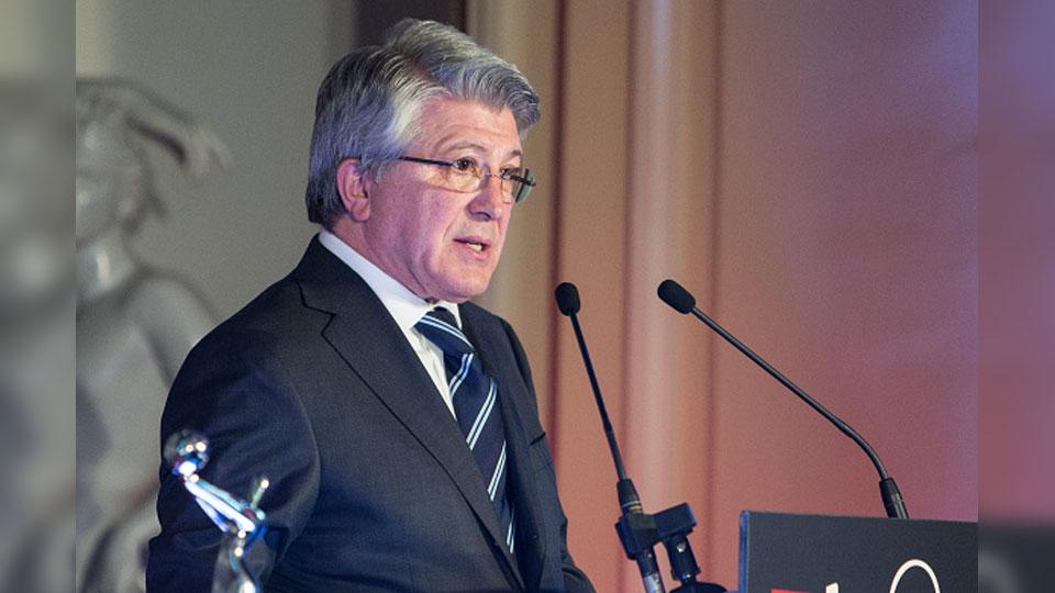 Presiden Atletico Madrid, Enrique Cerezo. Copyright: Pablo Cuadra/WireImage