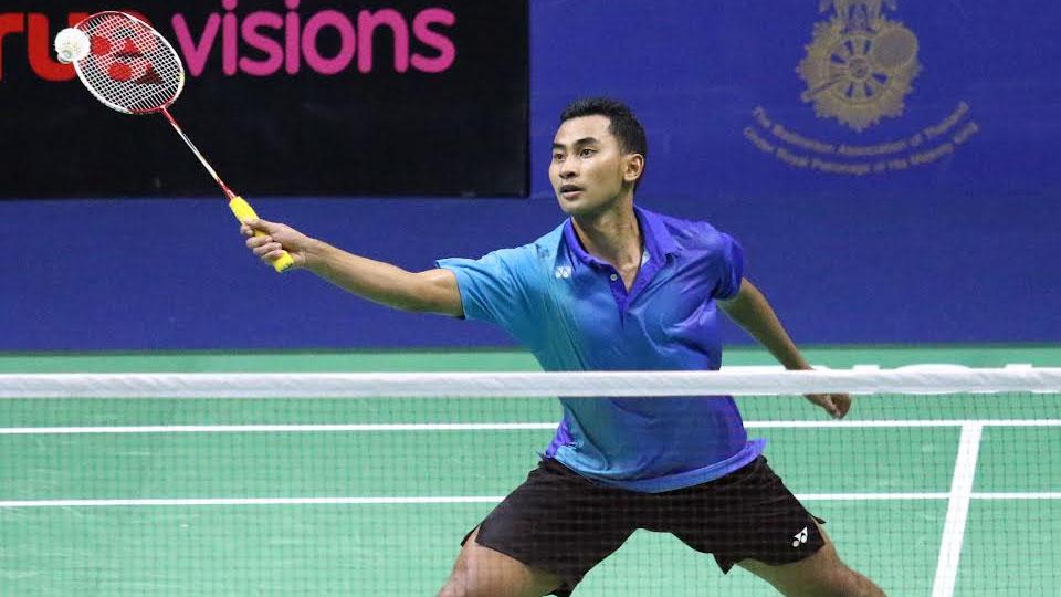 Tommy Sugiarto ketika melawan Anthony Ginting.