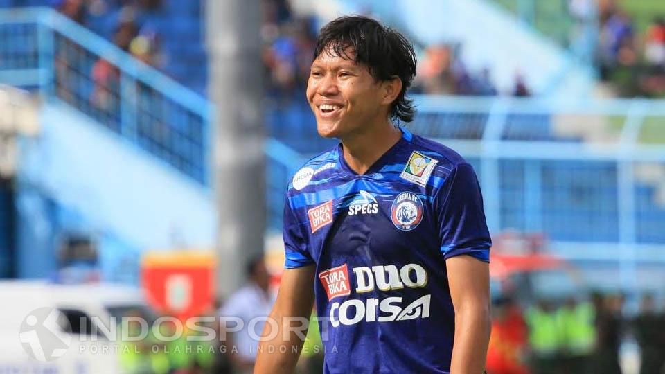 Pemain Arema FC, Adam Alis Setyano. Copyright: Ian Setiawan/INDOSPORT