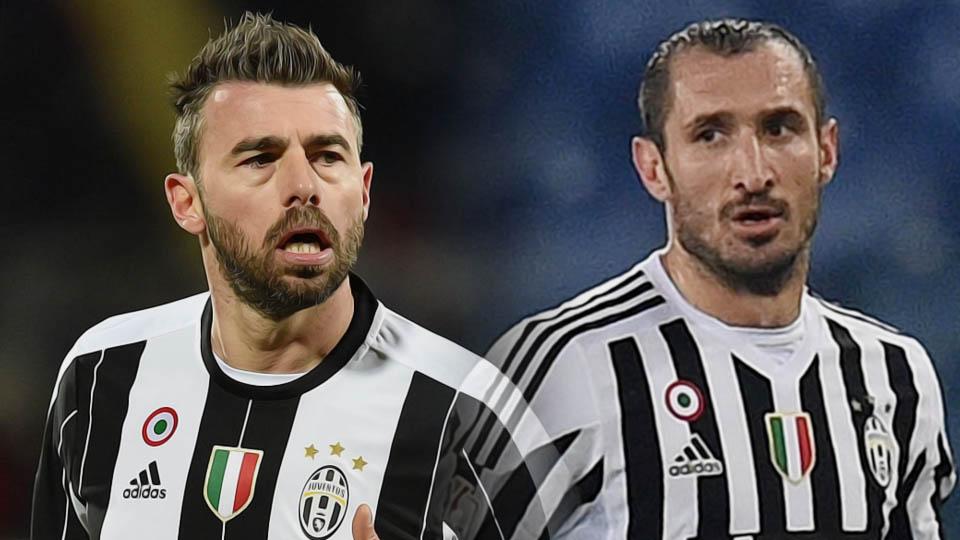 Giorgio Chiellini dan Andrea Barzagli. Copyright: Giuseppe Bellini/Getty Images