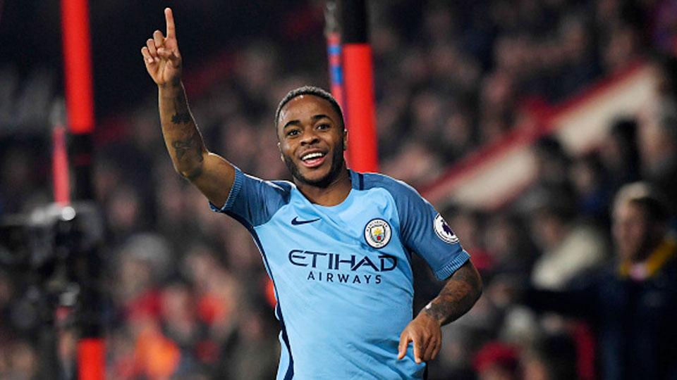 Selebrasi Raheem Sterling. Copyright: Stu Forster/Getty Images