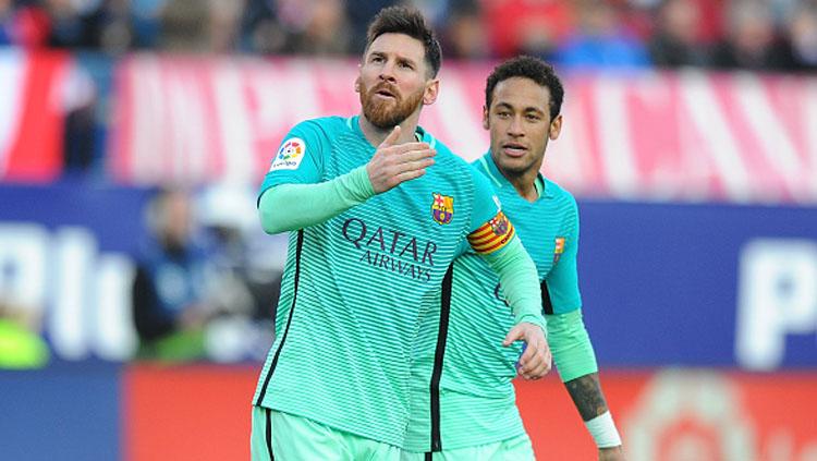 Lionel Messi dan Neymar Copyright: Denis Doyle/Getty Images