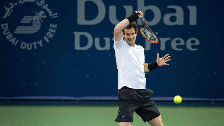 Andy Murray di babak pertama sektor ganda Dubai Terbuka 2017. - INDOSPORT