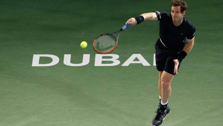 Andy Murray saat berlaga di Dubai Terbuka 2017. - INDOSPORT