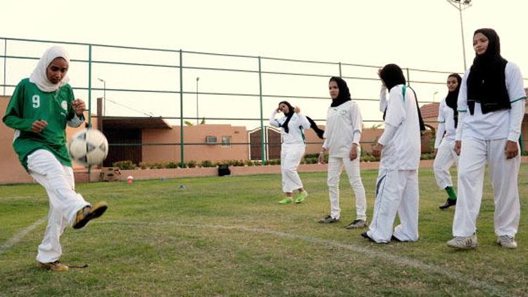 Sepakbola wanita Arab Saudi. Copyright: Omar Salem/AFP/Getty Images