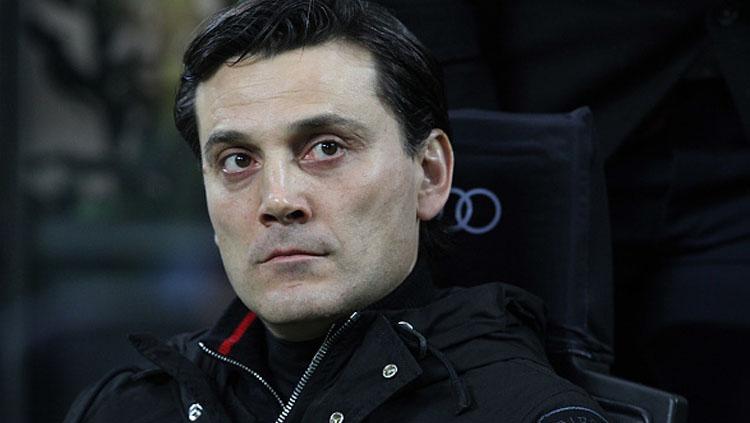 Pelatih AC Milan, Vincenzo Montella. Copyright: Marco Luzzani/Getty Images