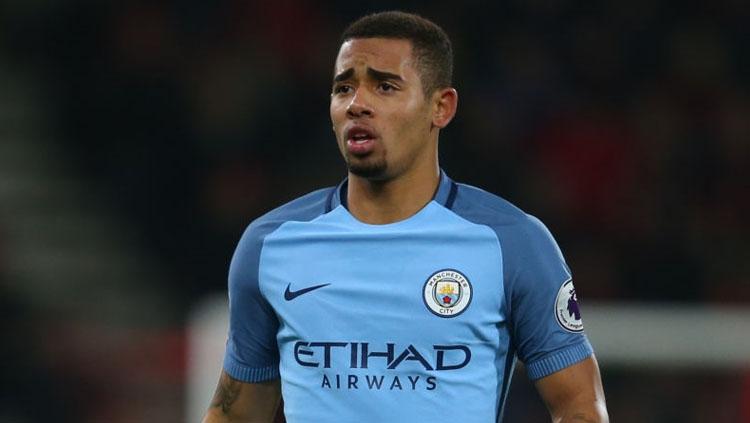 Gabriel Jesus pada laga saat melawan Bournemouth. Copyright: Catherine Ivill - AMA/Getty Images