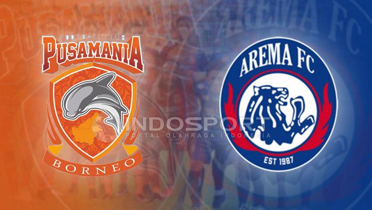 Susunan pemain Pusamania Borneo FC vs Arema FC. - INDOSPORT