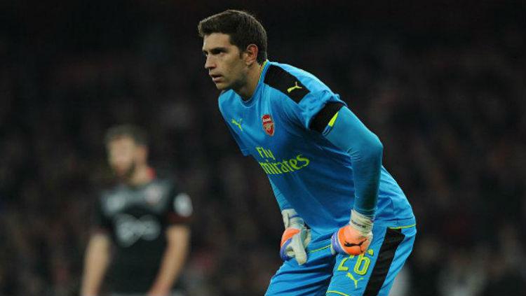 Kiper ketiga Arsenal, Emiliano Martinez bisa saja tampil dalam laga melawan Lincoln City FC. Copyright: David Price/Arsenal FC via Getty Images