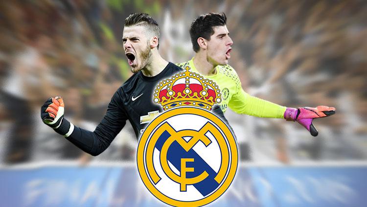Thibaut Courtois dan David de Gea menjadi target klub raksasa Spanyol, Real Madrid.