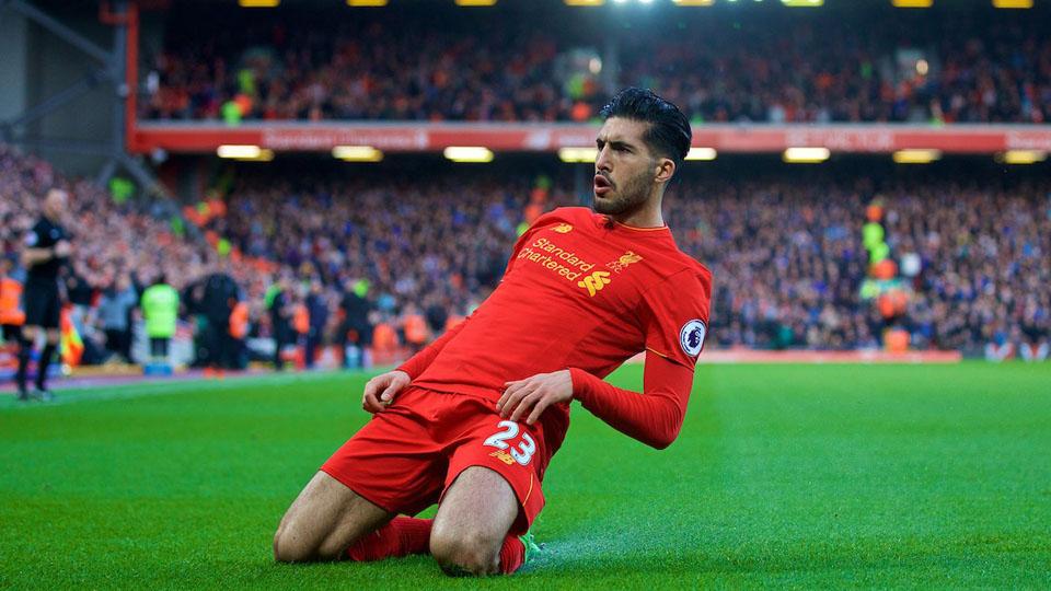 Gelandang serang Liverpool, Emre Can mencetak gol kemenangan saat melawan Burnley. Copyright: Twitter Liverpool