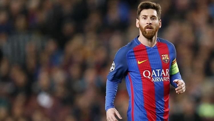 Lionel Messi pada laga saat melawan Paris Saint-Germain.