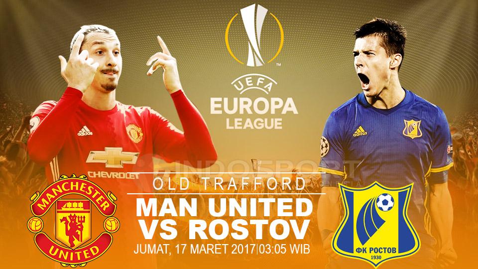 Manchester United menghadapi Rostov di leg kedua Liga Europa 2016/17. - INDOSPORT