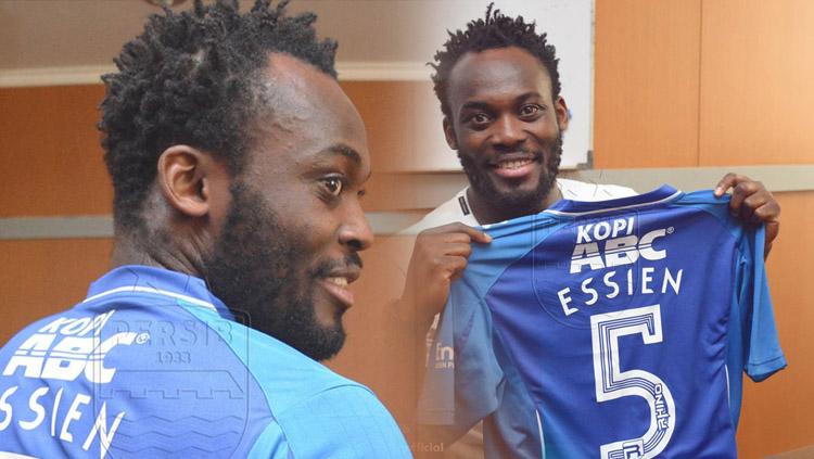 Michael Essien saat diperkenalkan Persib Bandung. Copyright: Persib Bandung