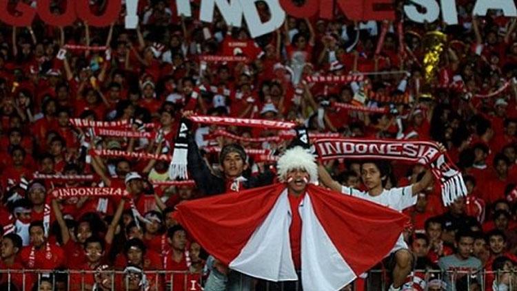 Suporter Timnas Indonesia.