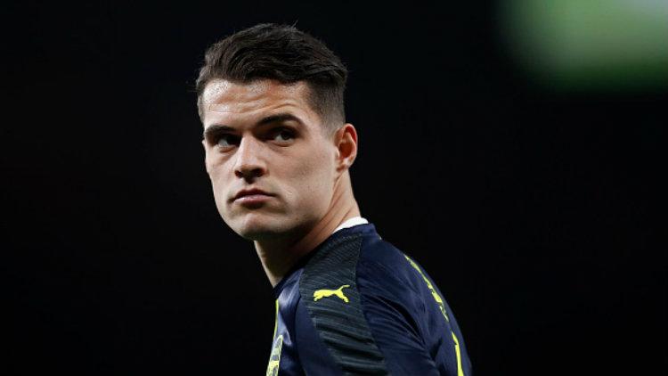 Gelandang Arsenal, Granit Xhaka. Copyright: Boris Streubel/Getty Images