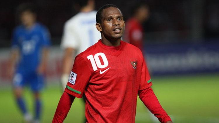 Oktovianus Maniani saat masih berseragam Timnas Indonesia.