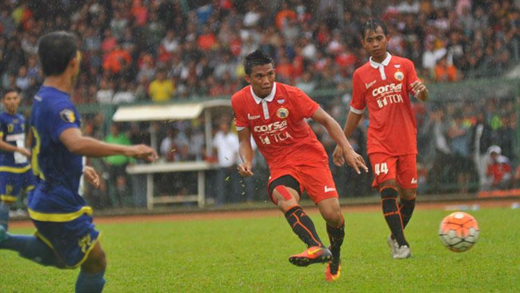 Gol semata wayang Sandi Sute antar Persija Jakarta menang atas Cilegon United. Copyright: Twitter/@Persija_jkt