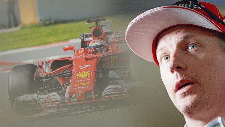 Kimi Raikkonen pembalap Ferrari Formula 1. - INDOSPORT