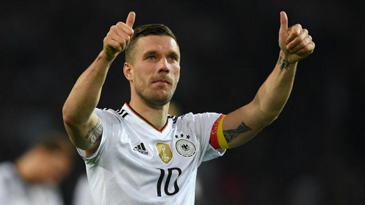 Pesepakbola asal Jerman, Lukas Podolski. Copyright: Shaun Botterill/Getty Images