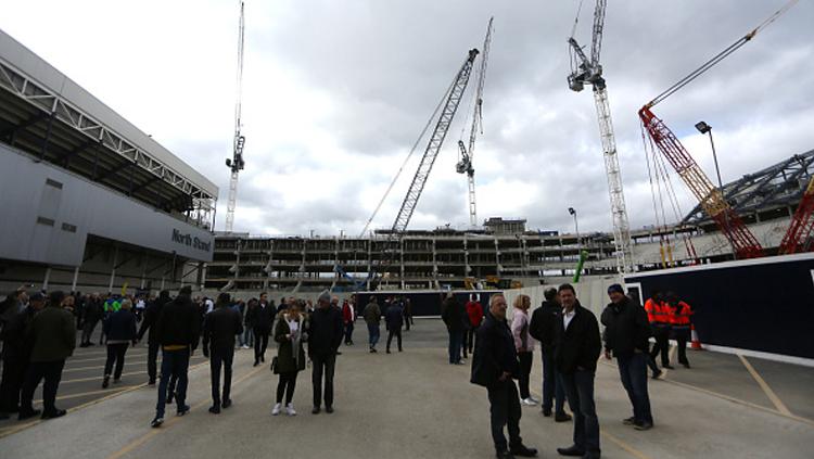 Pengerjaan stadion baru Tottenham Hotspur di sekitar White Hart Lane. Copyright: Catherine Ivill - AMA/Getty Images
